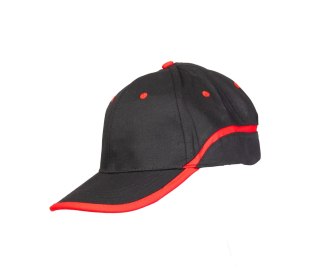 CZAPKA BASEBALL CZARNO-CZERWONA