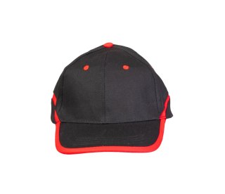 CZAPKA BASEBALL CZARNO-CZERWONA