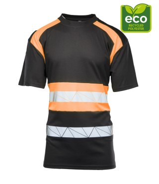 ECO RIVAL KOSZULKA CZARNY/POMARAŃCZ