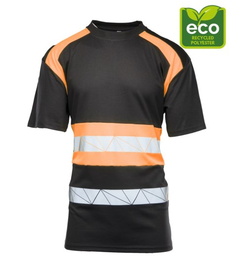 ECO RIVAL KOSZULKA CZARNY/POMARAŃCZ