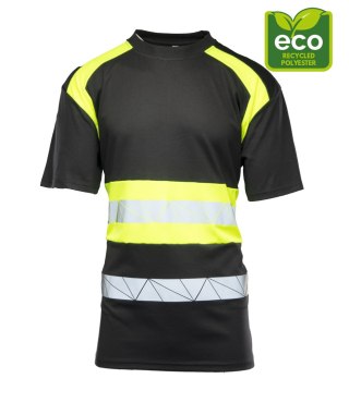 ECO RIVAL KOSZULKA CZARNY/ŻÓŁTY