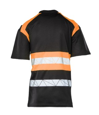 ECO RIVAL KOSZULKA POLO CZARNY/POMARAŃCZ