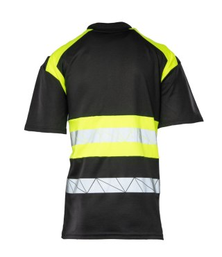 ECO RIVAL KOSZULKA POLO CZARNY/ŻÓŁTY