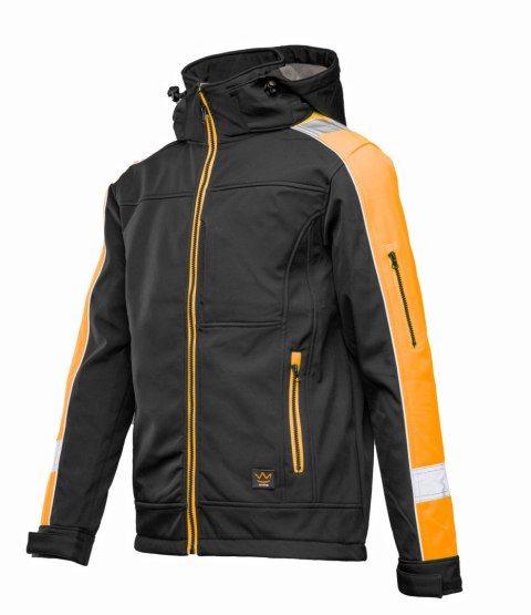 RIVAL SOFTSHELL CZARNY/POMARAŃCZ