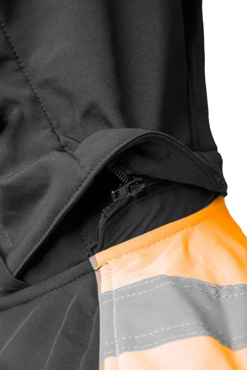 RIVAL SOFTSHELL CZARNY/POMARAŃCZ