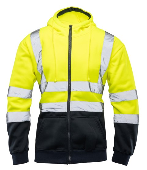 BLUZA DRESOWA WSTAWKA GRANAT ODBLASKOWA KAT. II BF014