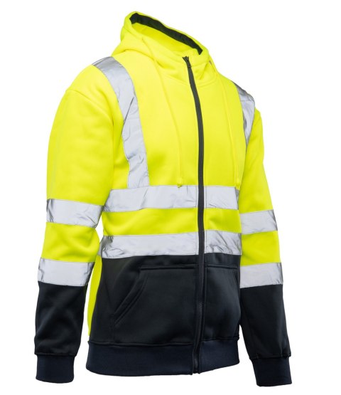 BLUZA DRESOWA WSTAWKA GRANAT ODBLASKOWA KAT. II BF014