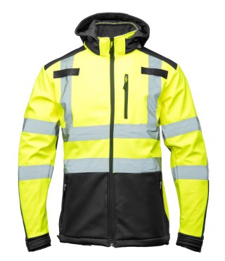 SOFTSHELL WSTAWKA GRANAT BF005 Z PASAMI ODBLASK. KAT 2 klasa2