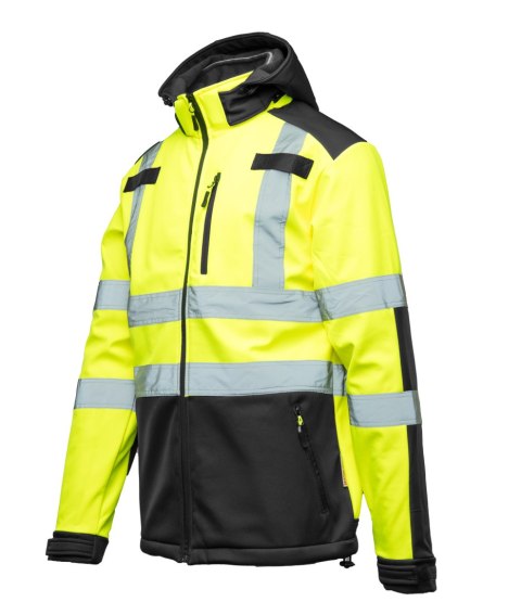 SOFTSHELL WSTAWKA GRANAT BF005 Z PASAMI ODBLASK. KAT 2 klasa2