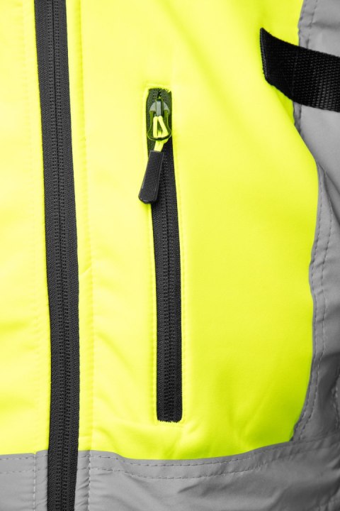 SOFTSHELL WSTAWKA GRANAT BF005 Z PASAMI ODBLASK. KAT 2 klasa2