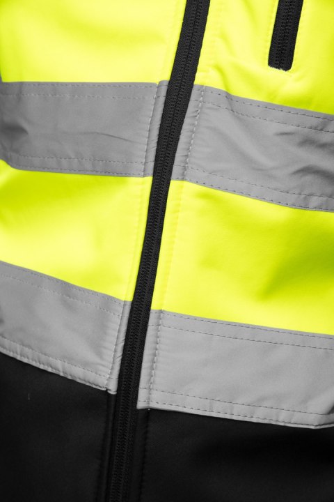 SOFTSHELL WSTAWKA GRANAT BF005 Z PASAMI ODBLASK. KAT 2 klasa2