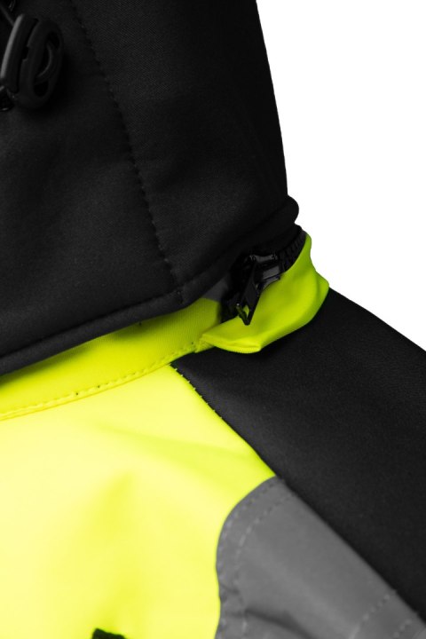 SOFTSHELL WSTAWKA GRANAT BF005 Z PASAMI ODBLASK. KAT 2 klasa2