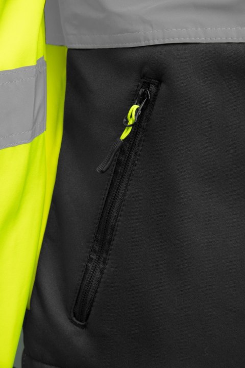 SOFTSHELL WSTAWKA GRANAT BF005 Z PASAMI ODBLASK. KAT 2 klasa2