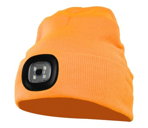 CZAPKA Z DZIANINY LED POMARAŃCZ