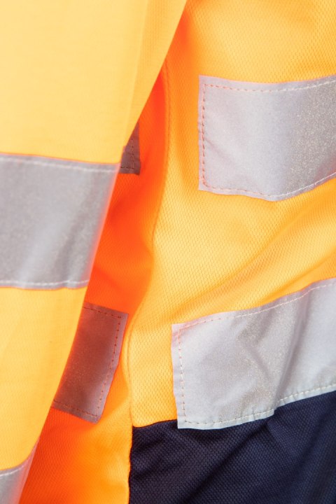 KOSZULKA DŁUGI RĘKAW 50/50 POMARAŃCZ/GRANAT