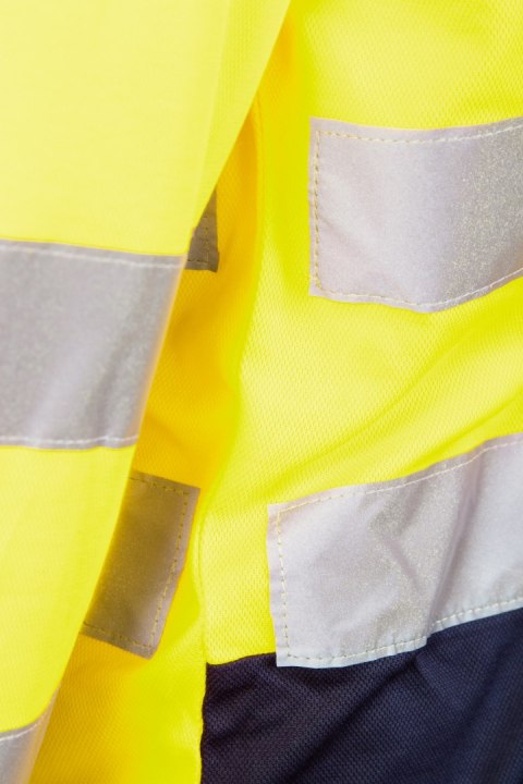 KOSZULKA DŁUGI RĘKAW 50/50 ŻÓŁTY/GRANAT