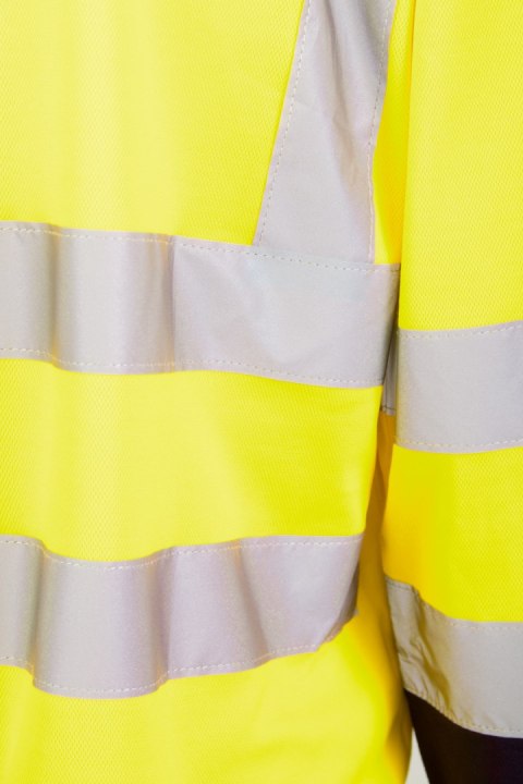 KOSZULKA DŁUGI RĘKAW 50/50 ŻÓŁTY/GRANAT