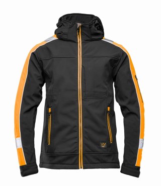 RIVAL SOFTSHELL CZARNY/POMARAŃCZ