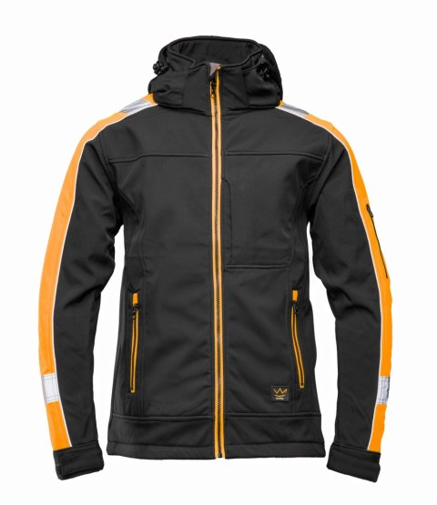 RIVAL SOFTSHELL CZARNY/POMARAŃCZ
