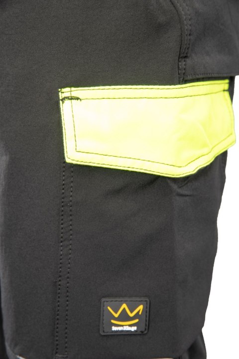 RIVAL SPODNIE SOFTSHELL CZARNY/ŻÓŁTY