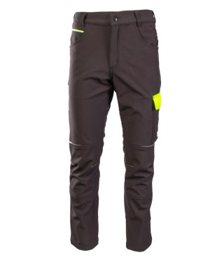 RIVAL SPODNIE SOFTSHELL OCIEPLANE CZARNY/ŻÓŁTY