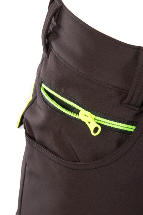 RIVAL SPODNIE SOFTSHELL OCIEPLANE CZARNY/ŻÓŁTY