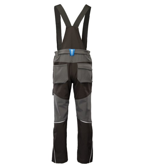 TOPAZ TOPAZ SPODNIE SOFTSHELL OCIEPLANE STAL/CZARNY