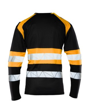 ECO RIVAL KOSZULKA LONGSLEEVE CZARNY/POMARAŃCZ