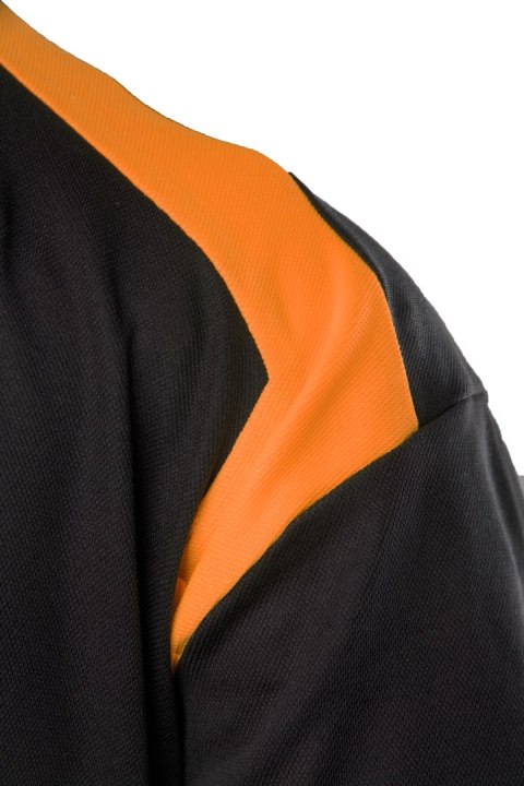 ECO RIVAL KOSZULKA POLO CZARNY/POMARAŃCZ