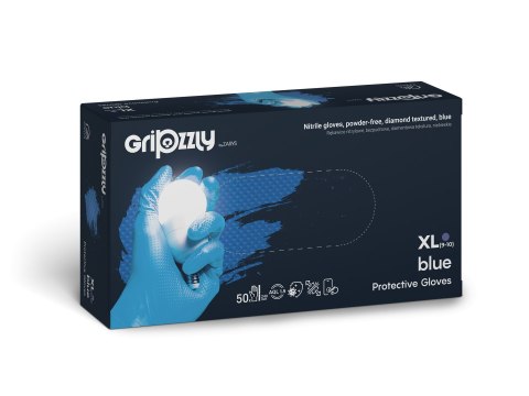 RĘKAWICE GRIPZZLY NITRYL NIEBIESKI