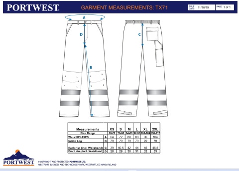 Spodnie ostrzegawcze Seville