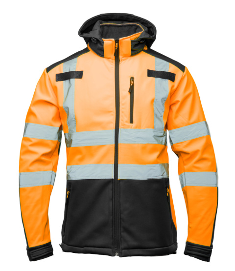BRIXTON FLASH SOFTSHELL WSTAWKA GRANAT BF005 Z PASAMI ODBLASK. POMARAŃCZ KAT 2 klasa2