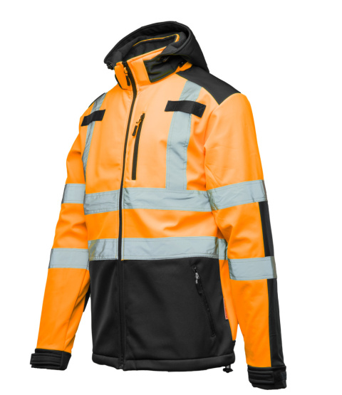 BRIXTON FLASH SOFTSHELL WSTAWKA GRANAT BF005 Z PASAMI ODBLASK. POMARAŃCZ KAT 2 klasa2