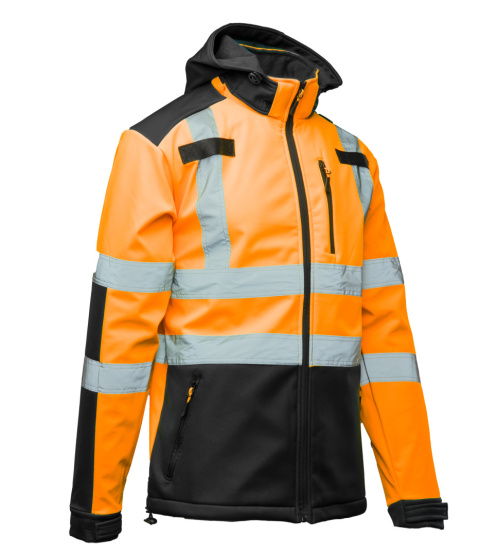 BRIXTON FLASH SOFTSHELL WSTAWKA GRANAT BF005 Z PASAMI ODBLASK. POMARAŃCZ KAT 2 klasa2