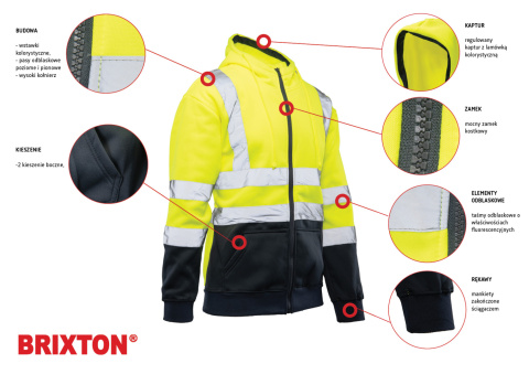 BRIXTON FLASH BLUZA DRESOWA ODBLASKOWA KAT. II BF014