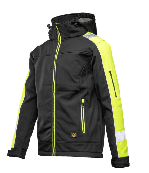 SEVEN KINGS RIVAL SOFTSHELL CZARNY/ŻÓŁTY