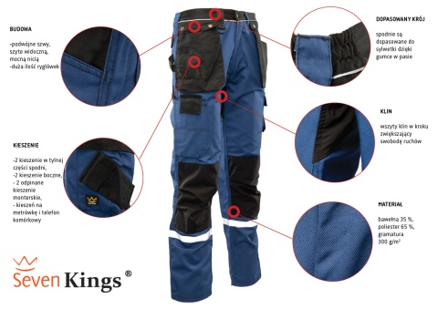 SEVEN KINGS SPODNIE DO PASA SAPHIR