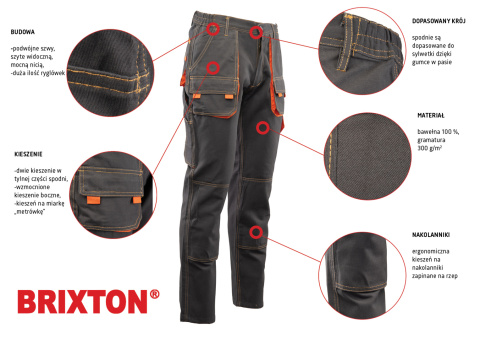 SPODNIE DO PASA BRIXTON SPARK