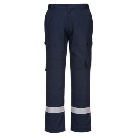 Lekkie spodnie trudnopalne z panelami Stretch