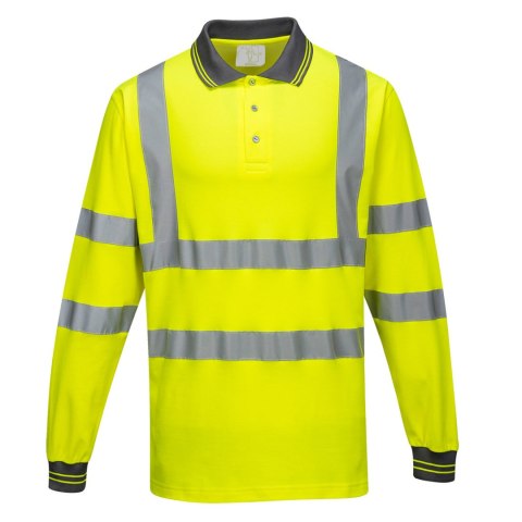 Koszulka polo ostrzegawcza Cotton Comfort z długimi rękawami S271