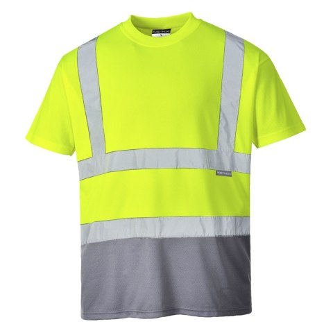 T-shirt ostrzegawczy dwukolorowy