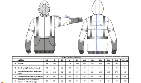 Bluza ostrzegawcza dwukolorowa z kapturem B315