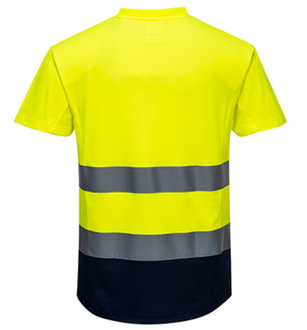 Dwukolorowy t-shirt siatkowy