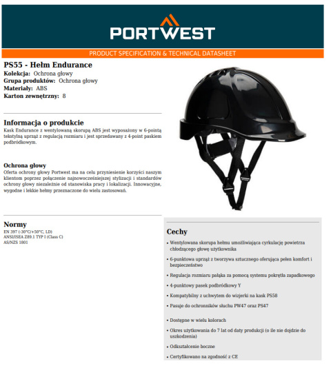 Hełm wentylowany Endurance PS55