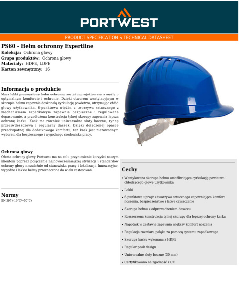 Hełm ochronny Expertline PS60