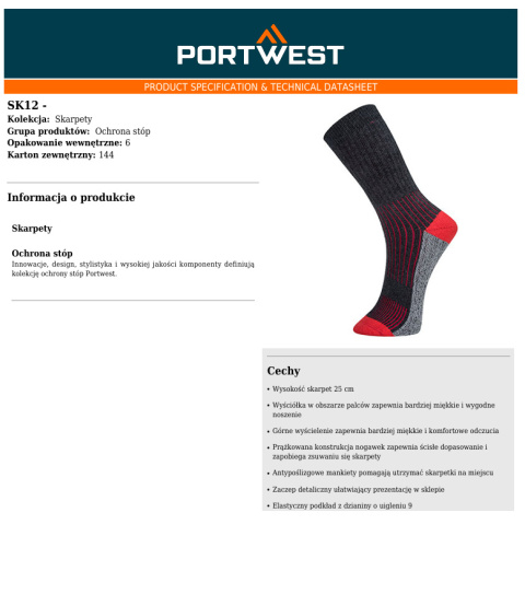 Skarpety Hiker PORTWEST K12