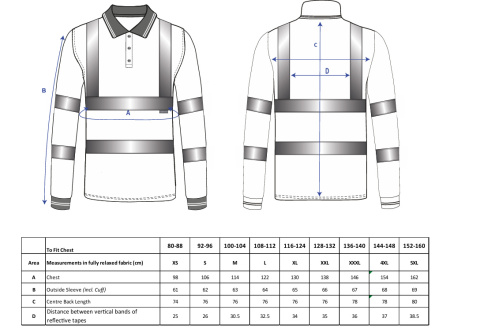 Koszulka polo ostrzegawcza Cotton Comfort z długimi rękawami S271