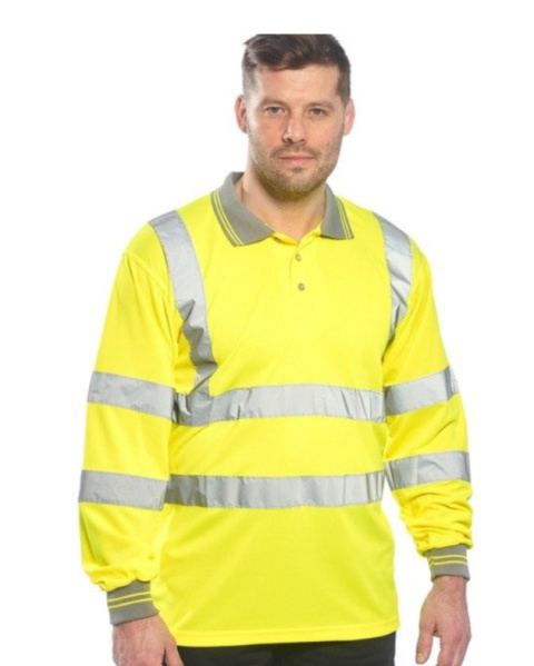 Koszulka polo ostrzegawcza Cotton Comfort z długimi rękawami S271