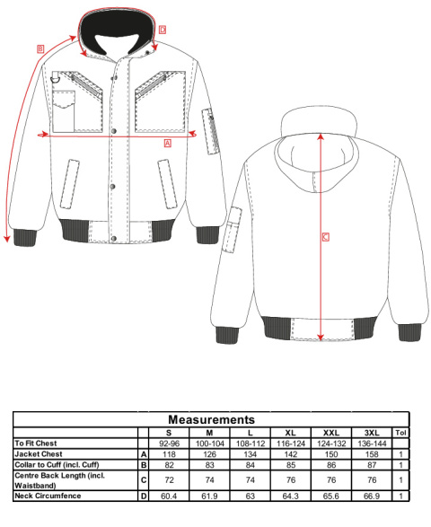 Kurtka Bomber 4 w 1 F465