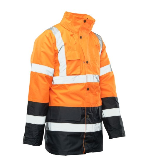 BENEFIT HI-VI KURTKA PARKA - KAT.II KLASA 3 - Pomarańczowy XL